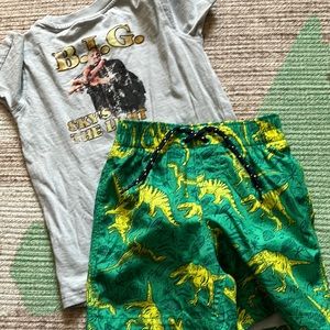 Biggie smalls shirt and gap bathing suit
